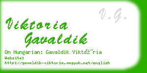 viktoria gavaldik business card